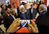 بازدید حجت‌الاسلام حسن روحانی رئیس‌جمهور از بیست و دومین نمایشگاه بین‌المللی مطبوعات و خبرگزاری‌ها