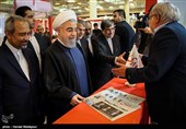 بازدید حجت‌الاسلام حسن روحانی رئیس‌جمهور از بیست و دومین نمایشگاه بین‌المللی مطبوعات و خبرگزاری‌ها