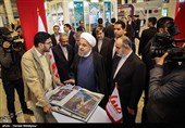بازدید حجت‌الاسلام حسن روحانی رئیس‌جمهور از بیست و دومین نمایشگاه بین‌المللی مطبوعات و خبرگزاری‌ها