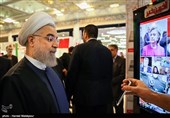 بازدید حجت‌الاسلام حسن روحانی رئیس‌جمهور از بیست و دومین نمایشگاه بین‌المللی مطبوعات و خبرگزاری‌ها
