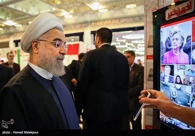 بازدید حجت‌الاسلام حسن روحانی رئیس‌جمهور از بیست و دومین نمایشگاه بین‌المللی مطبوعات و خبرگزاری‌ها