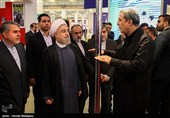 بازدید حجت‌الاسلام حسن روحانی رئیس‌جمهور از غرفه خبرگزاری تسنیم در بیست و دومین نمایشگاه بین‌المللی مطبوعات و خبرگزاری‌ها