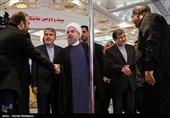 بازدید حجت‌الاسلام حسن روحانی رئیس‌جمهور از غرفه خبرگزاری تسنیم در بیست و دومین نمایشگاه بین‌المللی مطبوعات و خبرگزاری‌ها