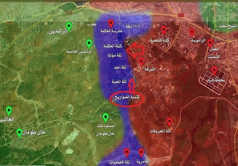 قوات الجیش السوری والمقاومة تباغت الجماعات الإرهابیة جنوب حلب
