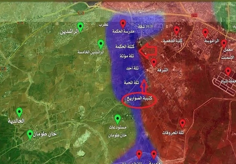 عملیات گسترده ارتش سوریه در جنوب غرب حلب و غافلگیر شدن گروه‌های تروریستی
