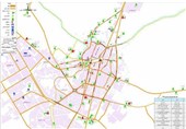 نقشه موکب‌های ایرانی مستقر در شهر کربلا