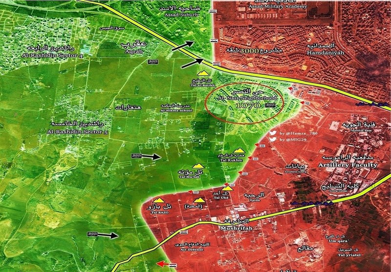 الجیش السوری یحرر کامل مشروع 1070 جنوب غرب حلب
