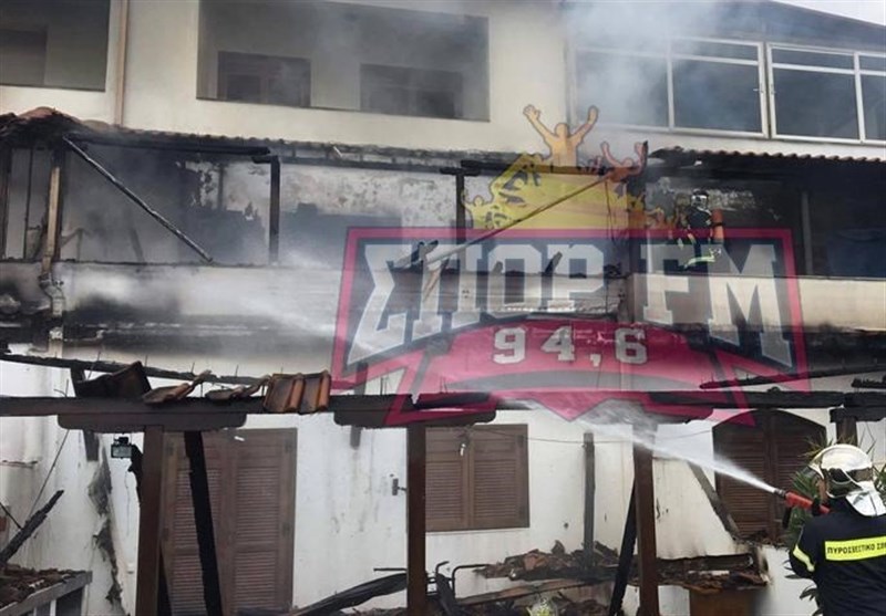 به آتش کشیدن خانه داور سوپر لیگ یونان + عکس