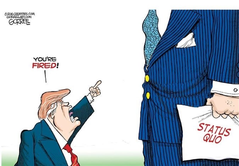مروری بر کاریکاتورهای این هفته آمریکا؛ پیروزی ترامپ کابوسی وحشتناک!