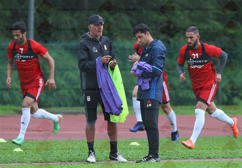 کارلوس کی‌روش - تمرین تیم ملی فوتبال در مالزی