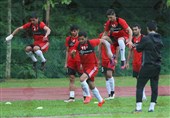 تمرین تیم ملی فوتبال در مالزی