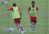 مسعود شجاعی - تمرین تیم ملی فوتبال در مالزی