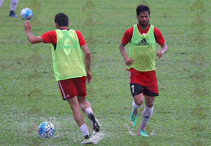 مسعود شجاعی - تمرین تیم ملی فوتبال در مالزی