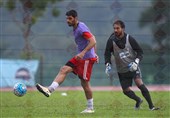 سوشا مکانی و مهدی طارمی - تمرین تیم ملی فوتبال در مالزی