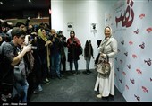 الهام حمیدی در مراسم افتتاحیه فیلم سینمایی نفس