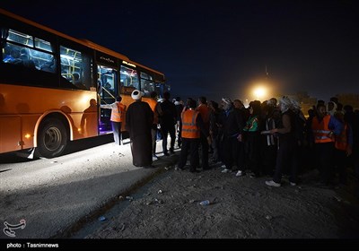 نقل وحرکة زوار الأربعین لیلاً باتجاه النجف الاشرف