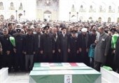 تشییع و خاکسپاری سه شهید فاطمیون در مشهد مقدس
