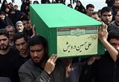 مراسم تشییع و خاکسپاری شهید مدافع حرم فاطمیون در گلزار شهدای تهران