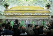 غبارروبی مرقد مطهر حضرت عبدالعظیم(ع)