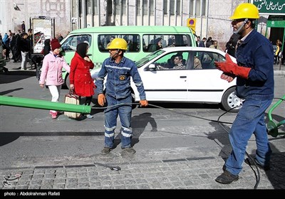 طوفان و گرد و غبار در همدان