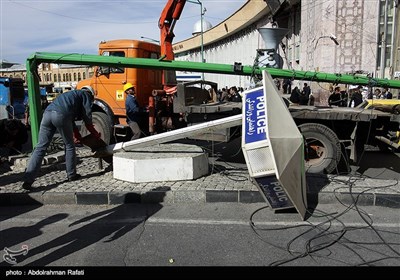 طوفان و گرد و غبار در همدان