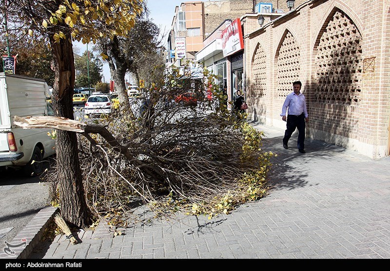 سرعت ورزش باد در مهاباد به بیشتر از 100 کیلومتر بر ساعت رسید