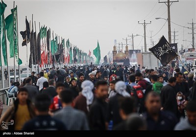 خروج زوار اربعین الامام الحسین (ع) من معبر تشذابة