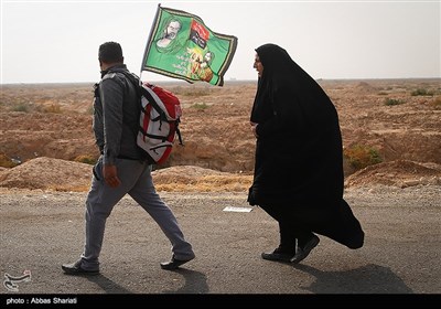 خروج زوار اربعین الامام الحسین (ع) من معبر تشذابة