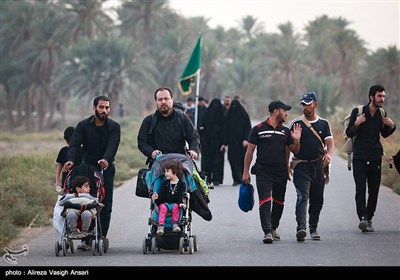 پیاده روی آخرین گروه زائران اربعین حسینی به کربلا