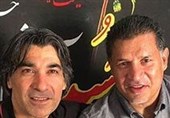 عکس/آقایان گل فوتبال و فوتسالِ دنیا در هیئت عزاداری اربعین حسینی