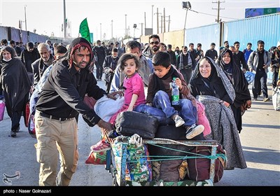 Iranian Pilgrims Returning Home from Iraq after Arbaeen