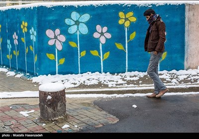 بارش برف در گرگان