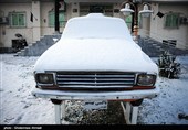بارش برف در بهشهر