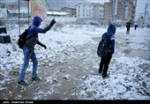 بارش برف در بهشهر
