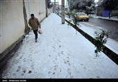 بارش برف در بهشهر