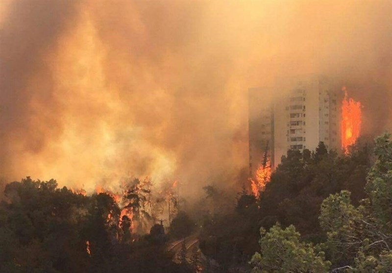 آتش گرفتن چندین واحد مسکونی در شهرک صهیونیست‌نشین