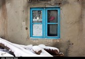 بارش برف در روستای زیارت - گلستان