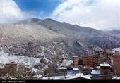 بارش برف در روستای زیارت - گلستان