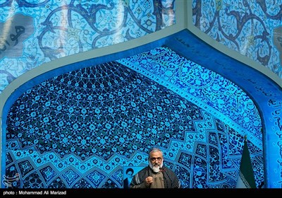 سخنرانی سردار نقدی رئیس سازمان بسیج در پیش از خطبه های نماز جمعه تهران