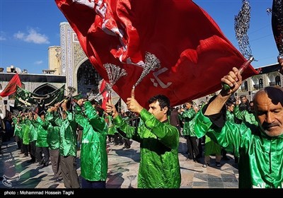 28 صفر المظفر؛ حرم امام رضا علیہ السلام میں عزاداروں کے دستے