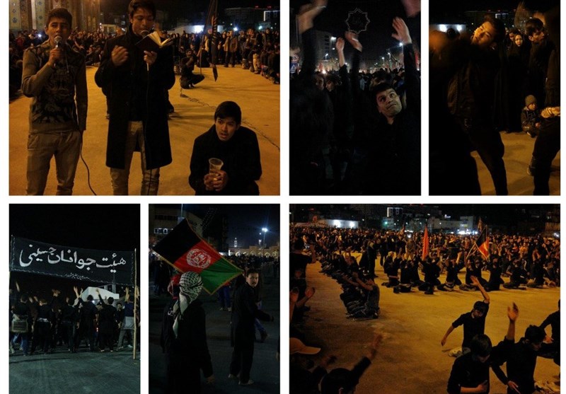 هیئت‌های عزاداری مهاجران افغانستانی در شب شهادت امام رضا (ع) سنگ تمام گذاشتند + تصاویر