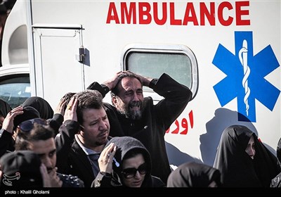 مراسم تشییع جانباختگان حادثه قطار هفت خوان در تبریز