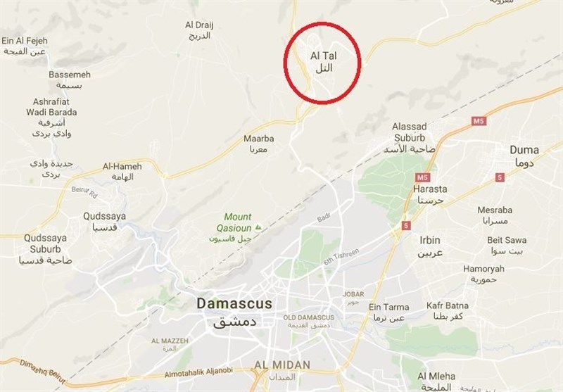 مدینة &quot;التل&quot; شمال دمشق آمنة.. خروج أکثر من 500 مسلح إلى إدلب +صور