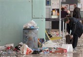 فرودگاه شهر بارسلون در اشغال آشغال‌ها+عکس