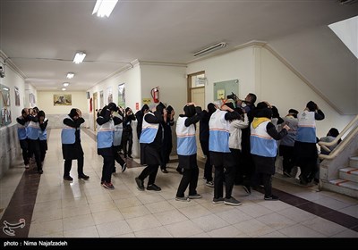 مانور مقابله با زلزله در مدارس مشهد