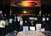 مشارکت 30 همسر شهید مدافع حرم پایتخت در پشتیبانی از جبهه مقاومت+فیلم