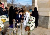 خبرنگار اردبیلی مراسم عقدش را در مزار شهدای گمنام برگزار کرد