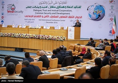 سخنرانی علی لاریجانی رئیس مجلس شورای اسلامی در اولین کنفرانس امنیتی تهران