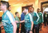 حضور جباری در مراسم خوشامدگویی به تیم الاهلی عربستان