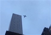 پرواز هواپیمای نظامی بر فراز منتهن و هراس از 11 سپتامبری دیگر+فیلم
